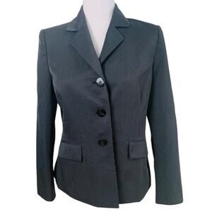 Le Suit Size 6 Women's Blazer Black Pinstripe Jacket Career Workwear
Classic